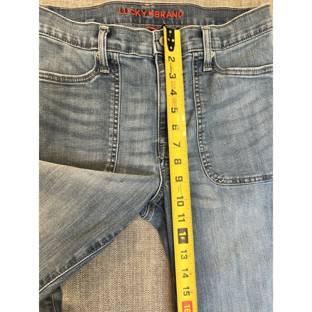 Lucky Brand Stevie High Rise Flare Jeans Women's 10/30 Light Wash Raw Hem - Picture 9 of 15